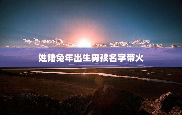 姓陆兔年出生男孩名字带火