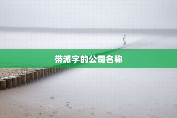 带派字的公司名称