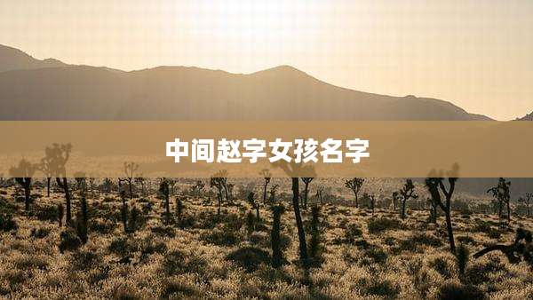 中间赵字女孩名字