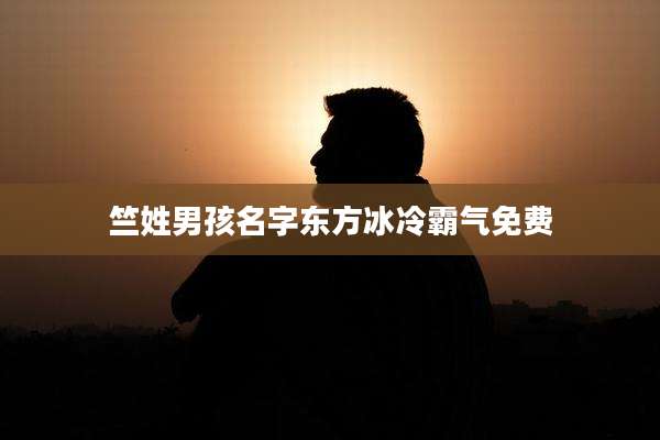 竺姓男孩名字东方冰冷霸气免费