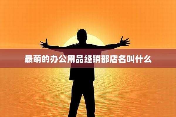 最萌的办公用品经销部店名叫什么