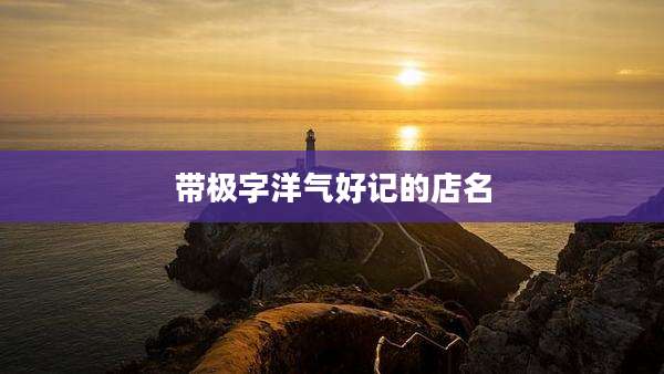 带极字洋气好记的店名