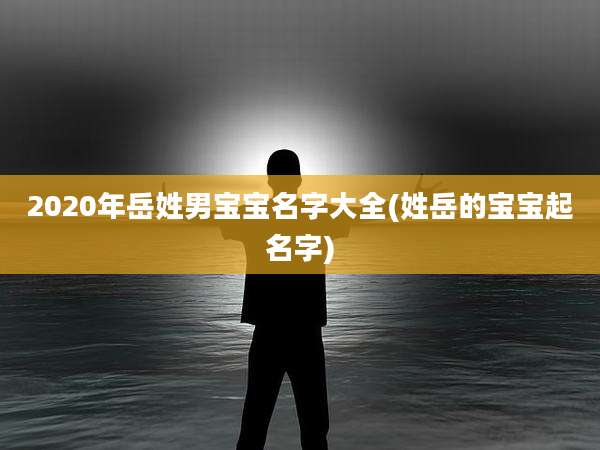 2020年岳姓男宝宝名字大全(姓岳的宝宝起名字)