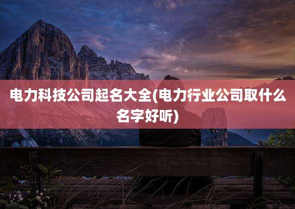 电力科技公司起名大全(电力行业公司取什么名字好听)