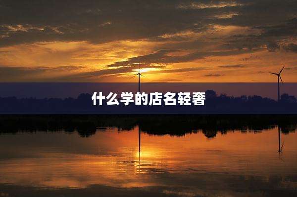 什么学的店名轻奢