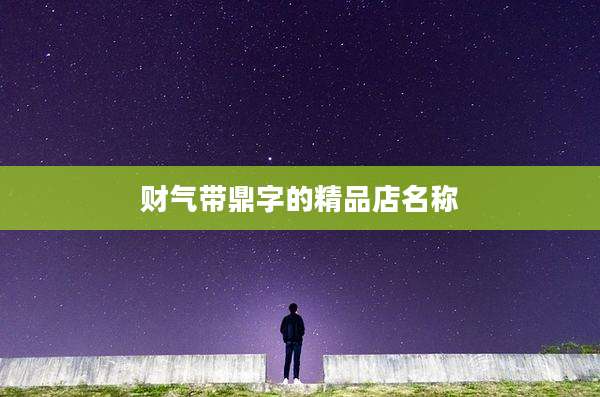 财气带鼎字的精品店名称