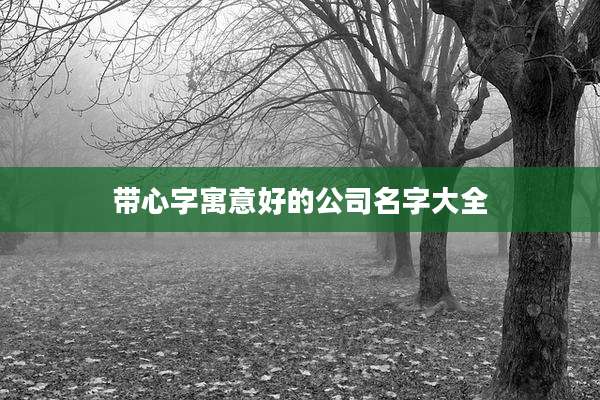 带心字寓意好的公司名字大全