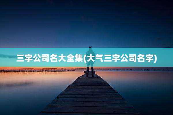 三字公司名大全集(大气三字公司名字)
