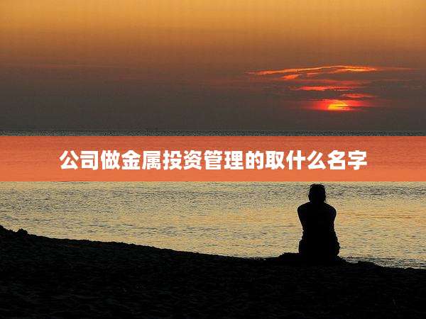 公司做金属投资管理的取什么名字
