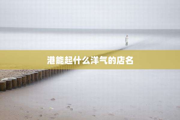 港能起什么洋气的店名
