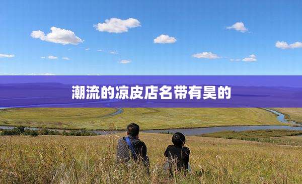 潮流的凉皮店名带有昊的