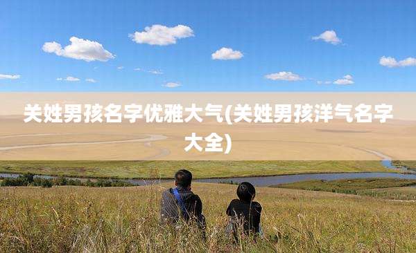 关姓男孩名字优雅大气(关姓男孩洋气名字大全)