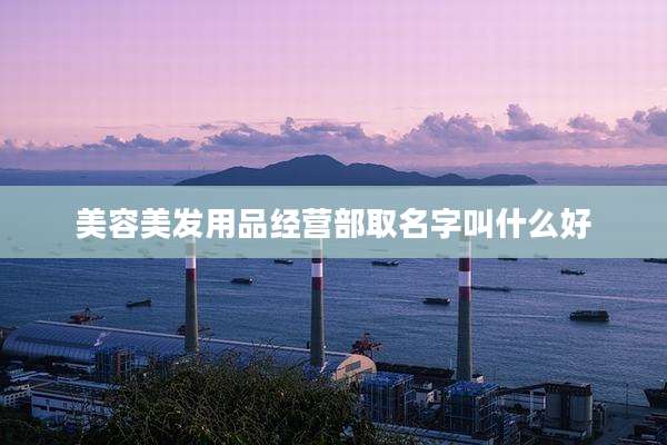 美容美发用品经营部取名字叫什么好