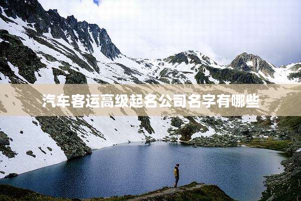 汽车客运高级起名公司名字有哪些