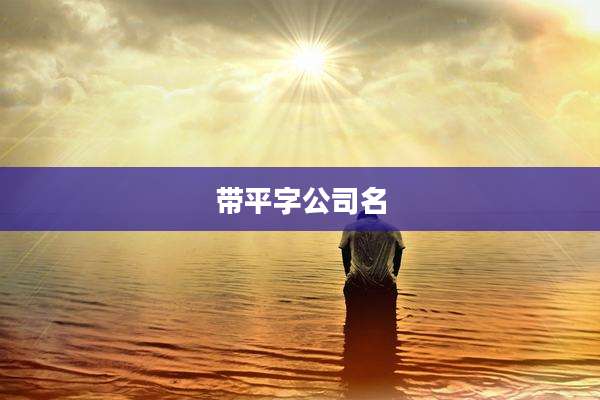 带平字公司名