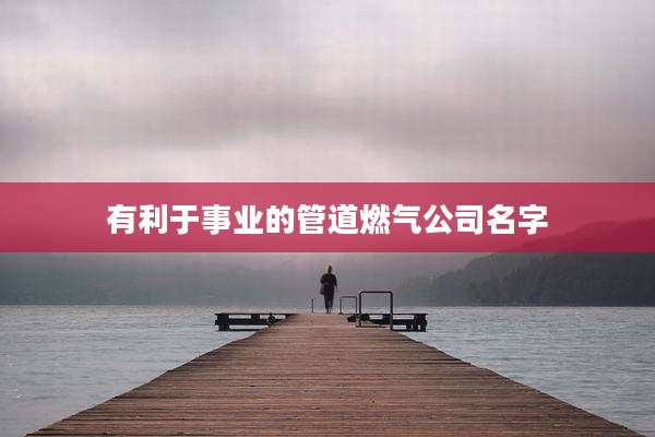 有利于事业的管道燃气公司名字