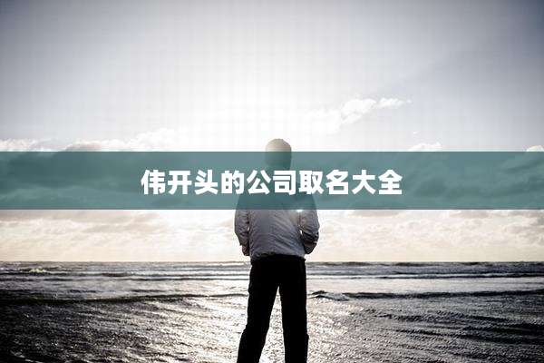 伟开头的公司取名大全