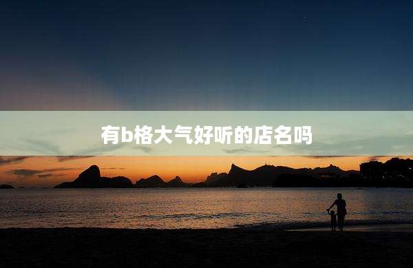 有b格大气好听的店名吗