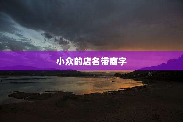 小众的店名带商字