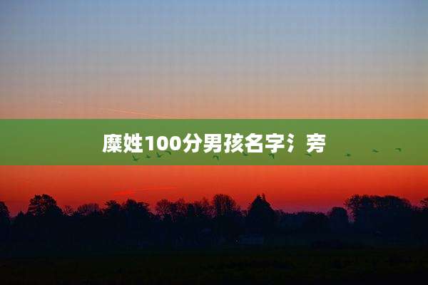 糜姓100分男孩名字氵旁