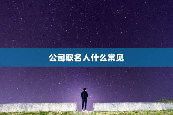 公司取名人什么常见