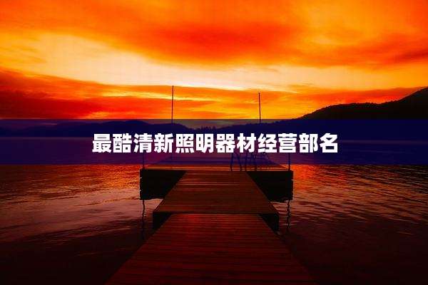 最酷清新照明器材经营部名