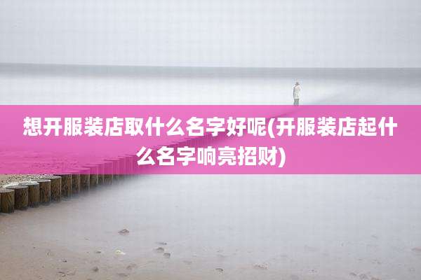 想开服装店取什么名字好呢(开服装店起什么名字响亮招财)