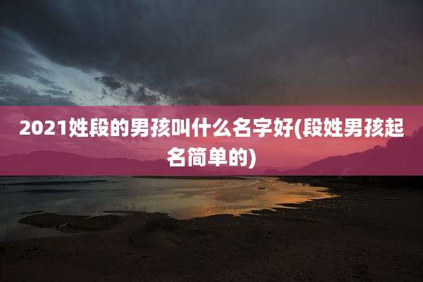 2021姓段的男孩叫什么名字好(段姓男孩起名简单的)