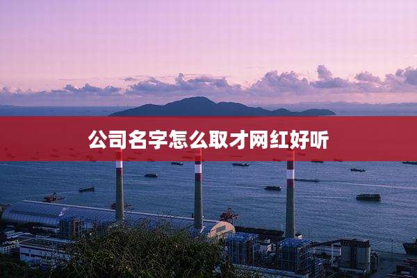 公司名字怎么取才网红好听