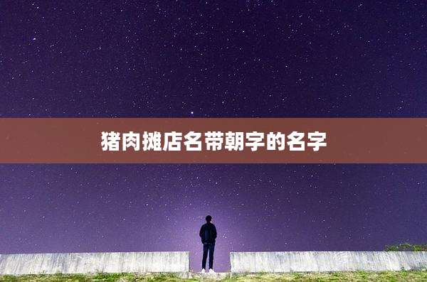 猪肉摊店名带朝字的名字