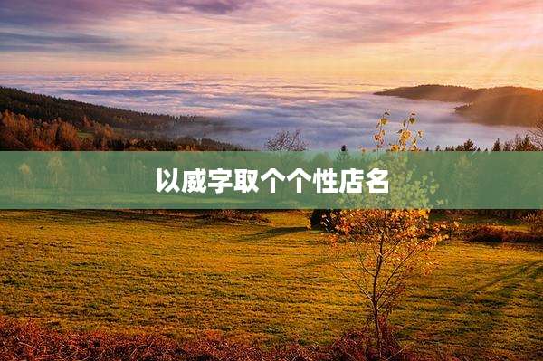 以威字取个个性店名