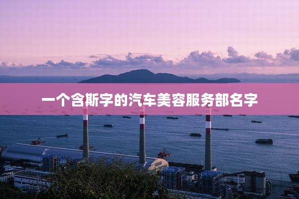 一个含斯字的汽车美容服务部名字
