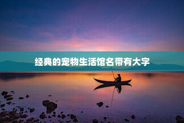 经典的宠物生活馆名带有大字