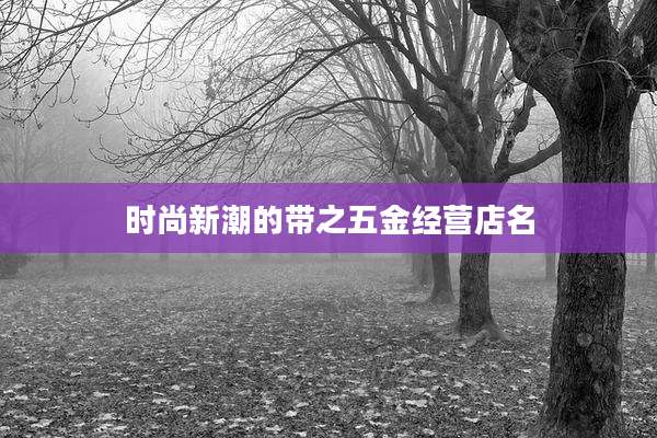 时尚新潮的带之五金经营店名