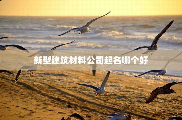 新型建筑材料公司起名哪个好
