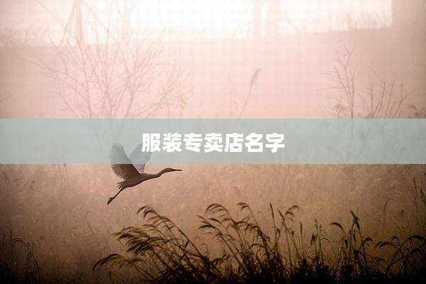 服装专卖店名字