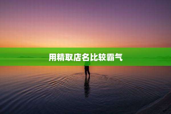 用精取店名比较霸气