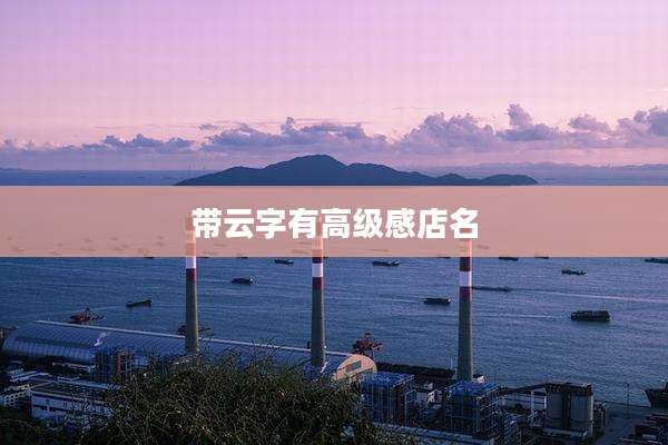 带云字有高级感店名