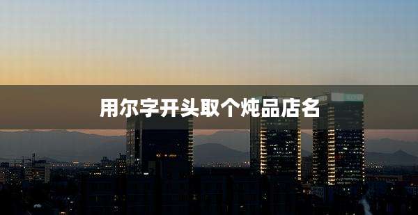 用尔字开头取个炖品店名