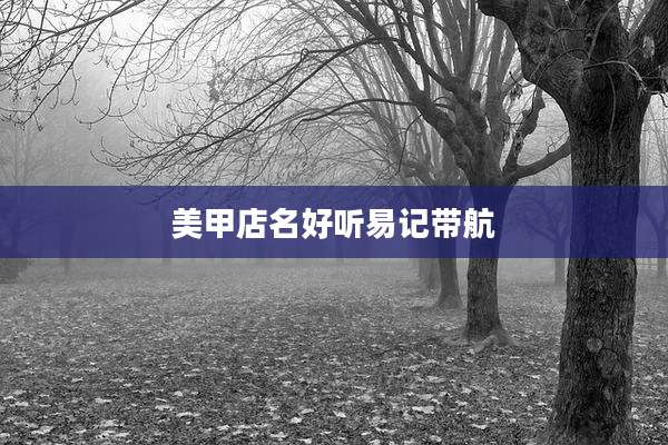 美甲店名好听易记带航