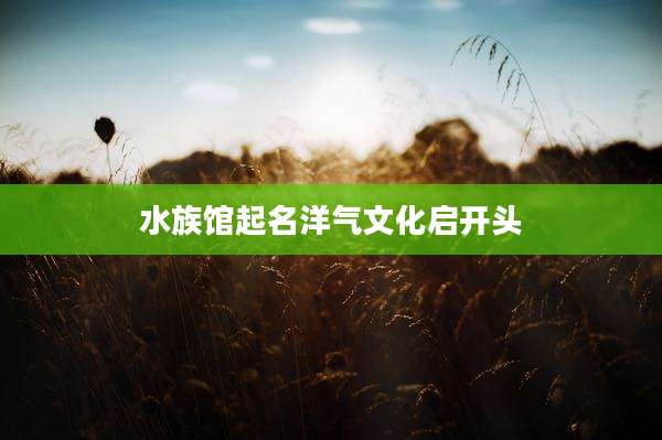 水族馆起名洋气文化启开头
