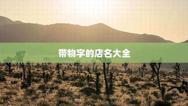 带物字的店名大全
