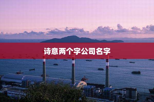 诗意两个字公司名字