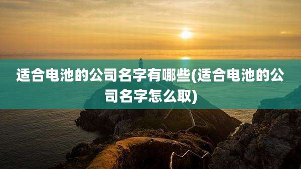 适合电池的公司名字有哪些(适合电池的公司名字怎么取)