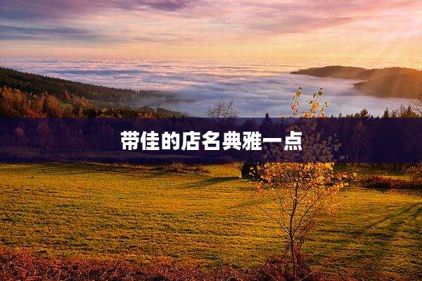 带佳的店名典雅一点