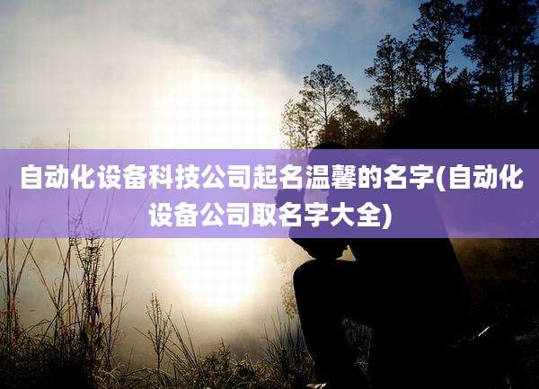 自动化设备科技公司起名温馨的名字(自动化设备公司取名字大全)