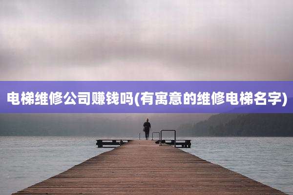 电梯维修公司赚钱吗(有寓意的维修电梯名字)