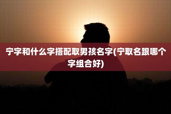 宁字和什么字搭配取男孩名字(宁取名跟哪个字组合好)