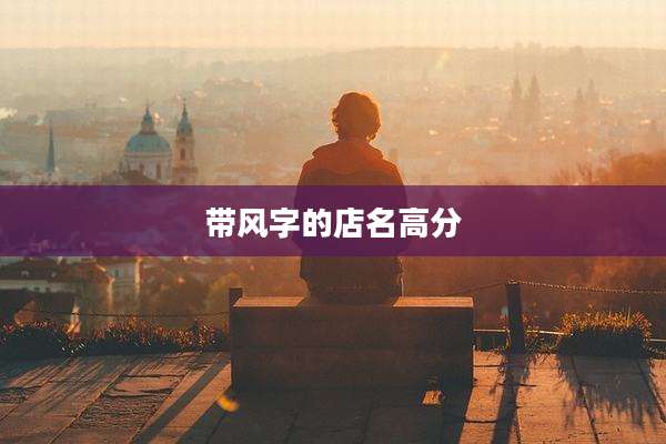带风字的店名高分