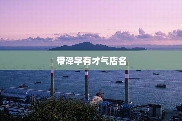 带泽字有才气店名